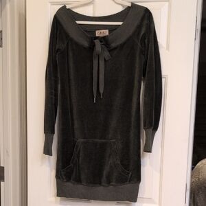 Juicy Couture Dark Gray Sweater with Bow Accent